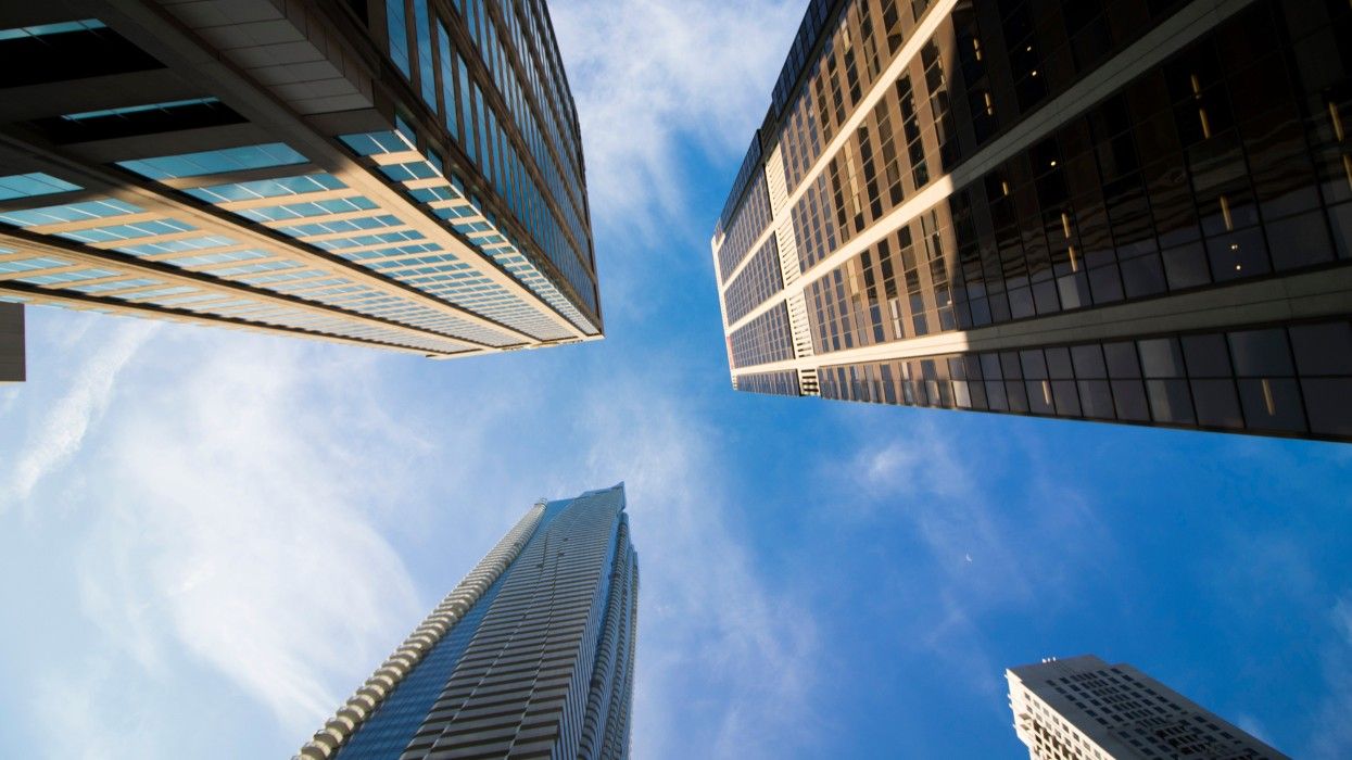 Office buildings near Yonge Street and Bloor Street in Toronto.