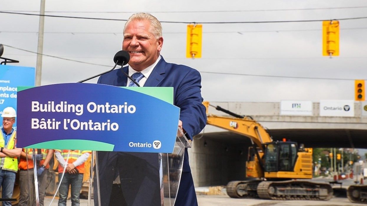 Ontario Premier Doug Ford at a press conference.