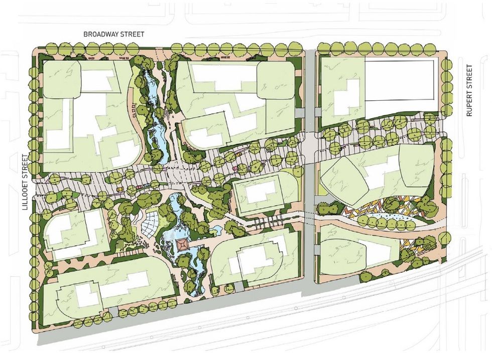 Option B, called Salmon, for the 3200 East Broadway redevelopment.