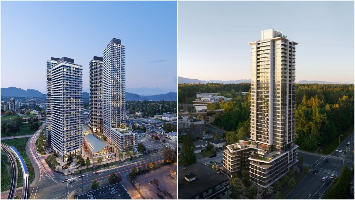 ​Parkway 2 by Bosa Properties (left) and Parksville 96 by Darshan Co. (right).