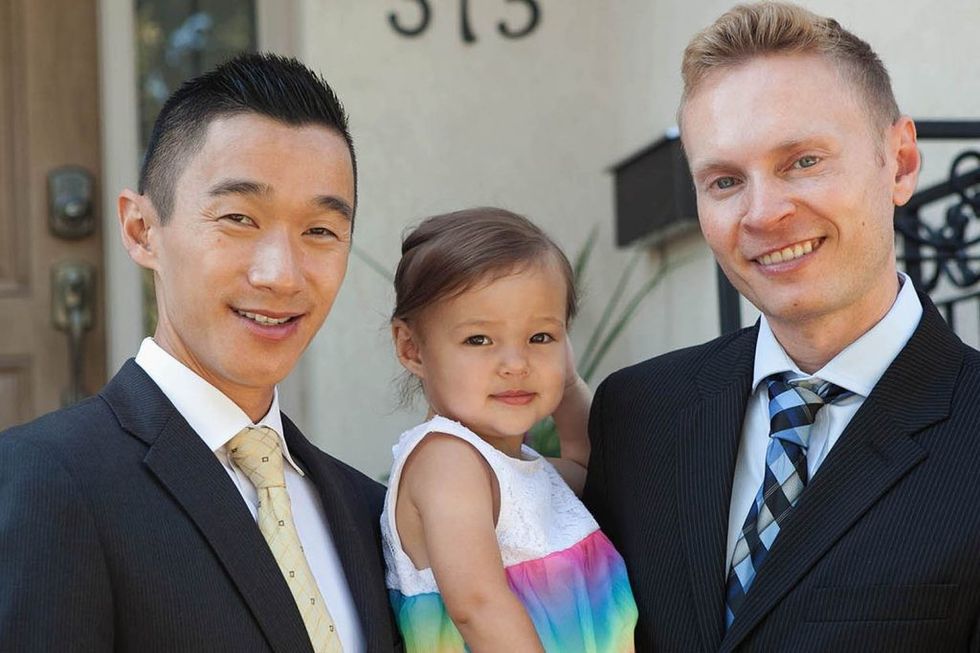 Paul Chan and Ewan French, seen her with their daughter, Jasmine Diane Chan, who turns 3 in June, believe working with family offers valuable support and loyalty.