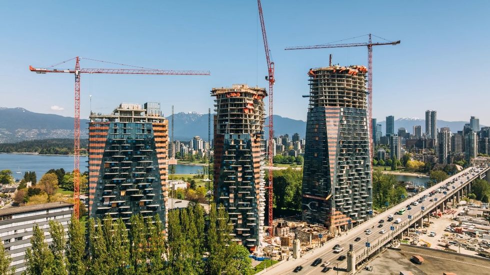 Phase One of Sen̓áḵw near Burrard Bridge in Vancouver.