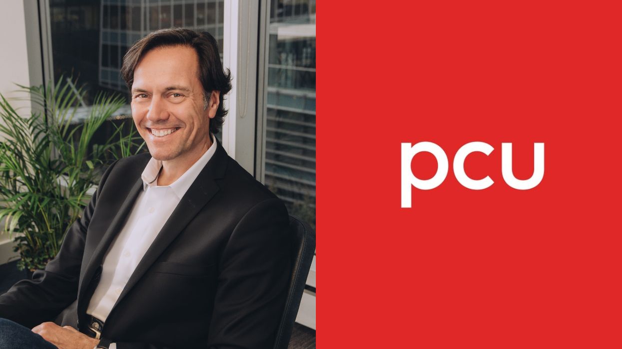 Portrait of Brent Sawchyn, founder of Vancouver’s PC Urban alongside company logo
