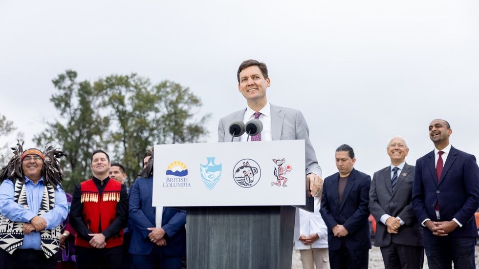 Premier Eby announcing the Attainable Housing Initiative with MST on September 19.