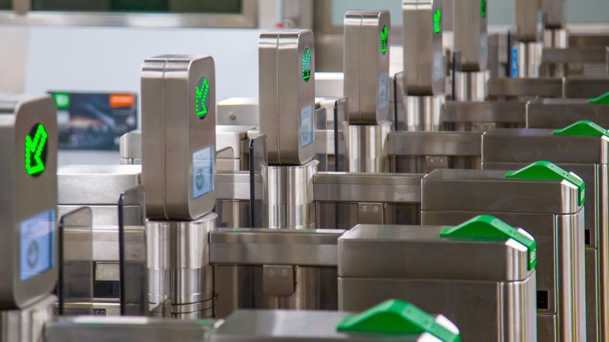 Presto fare gates at a TTC subway station in Toronto.