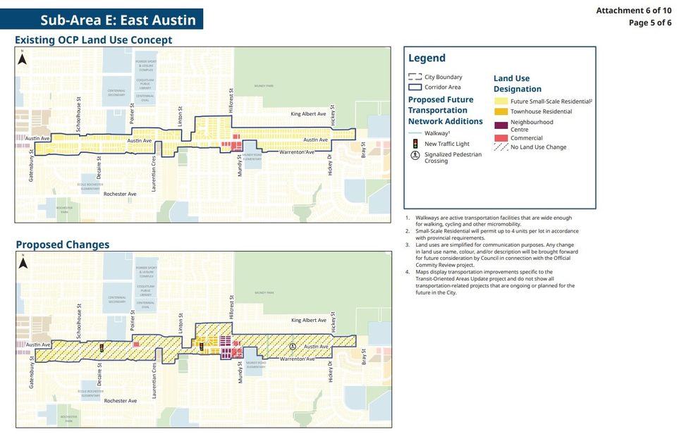 Proposed land use changes for the East Austin corridor.