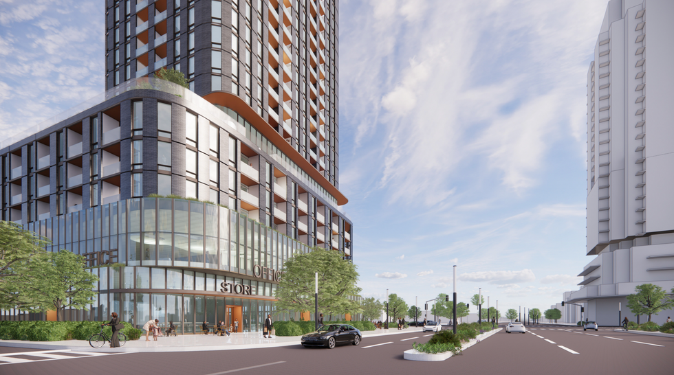 Rendering of 4949 Bathurst Street from RAW Design.