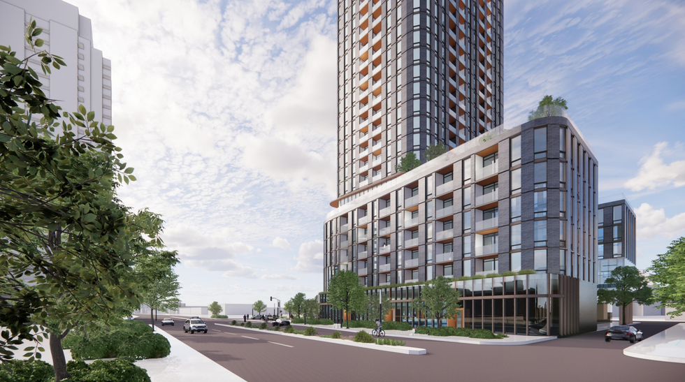 Rendering of 4949 Bathurst Street from RAW Design.