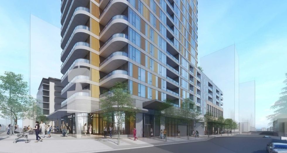 Rendering of PCI Developments and TransLink's Broadway & Arbutus project.