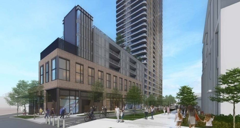 Rendering of PCI Developments and TransLink's Broadway & Arbutus project.