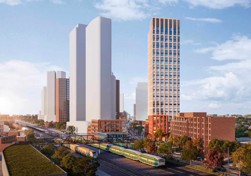 Rendering of proposed 29-storey tower for 2475 Dundas Street West.