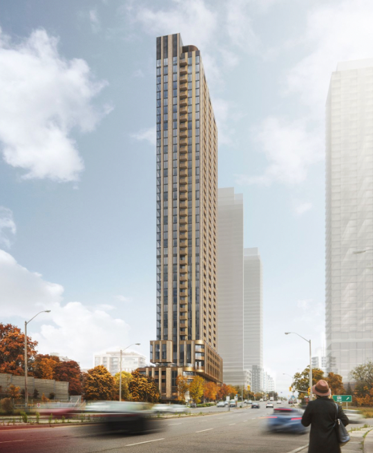 Rendering of proposed condo tower in the Sheppard and Bayview area of Toronto.