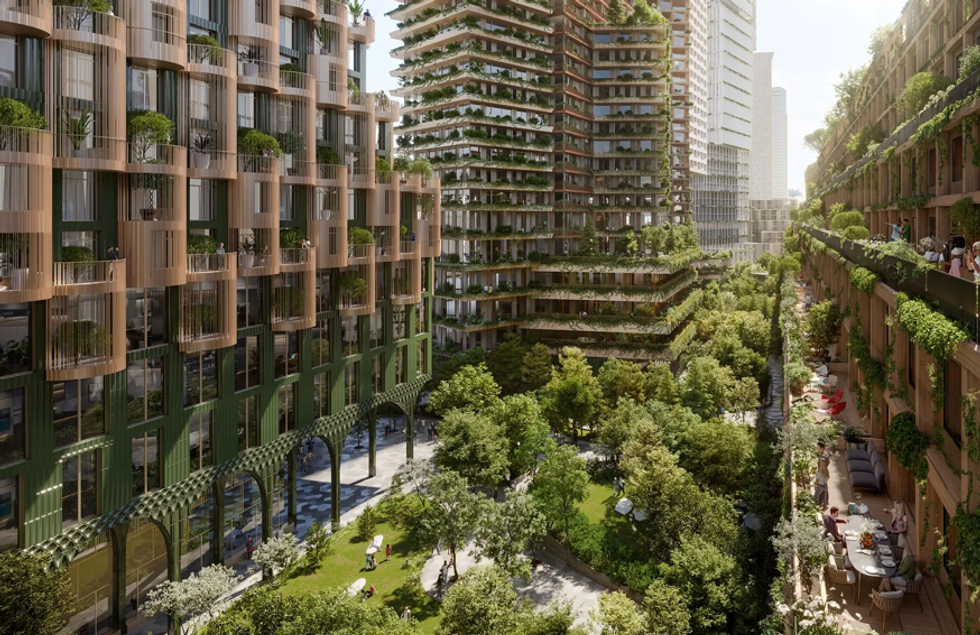 Rendering of the Quayside development from Dream Unlimited and Great Gulf Group