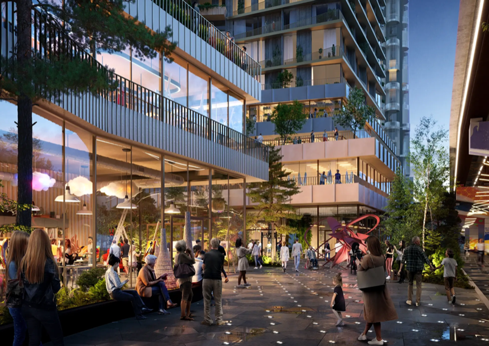 Rendering of the Quayside development from Dream Unlimited and Great Gulf Group