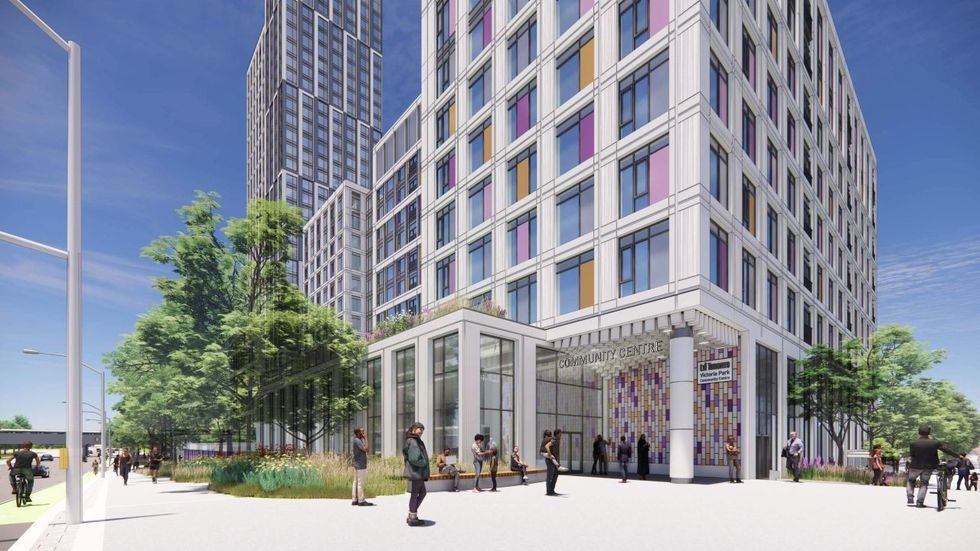 rendering of victoria park avenue development from housing now