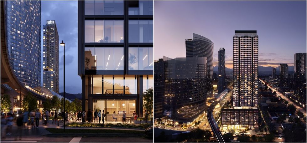 Renderings of 102 + Park, which is set for 13525 102 Avenue in Surrey. 