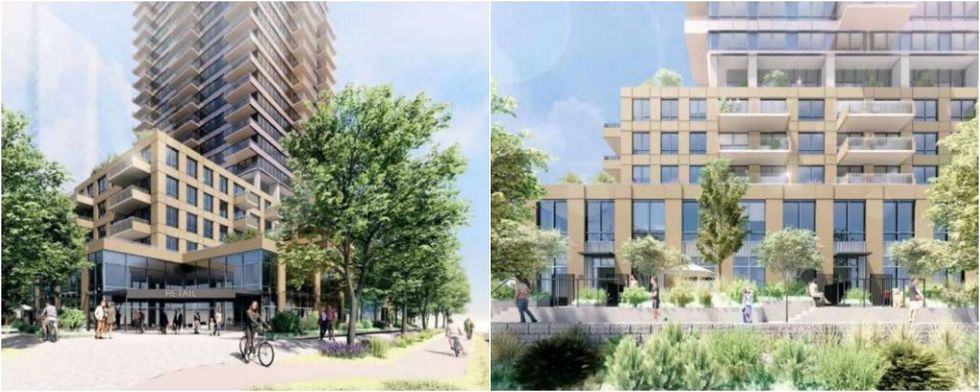 Renderings of the 43-storey rental building, Tower Three.