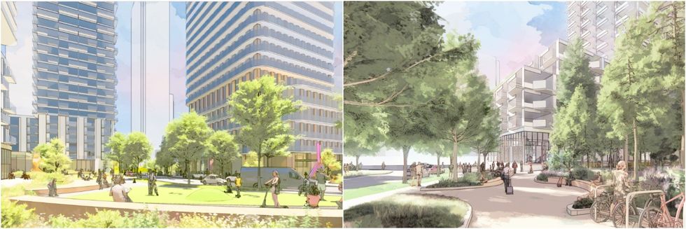 Renderings of the Bristol master-planned community set for 13301 104 Avenue in Surrey.