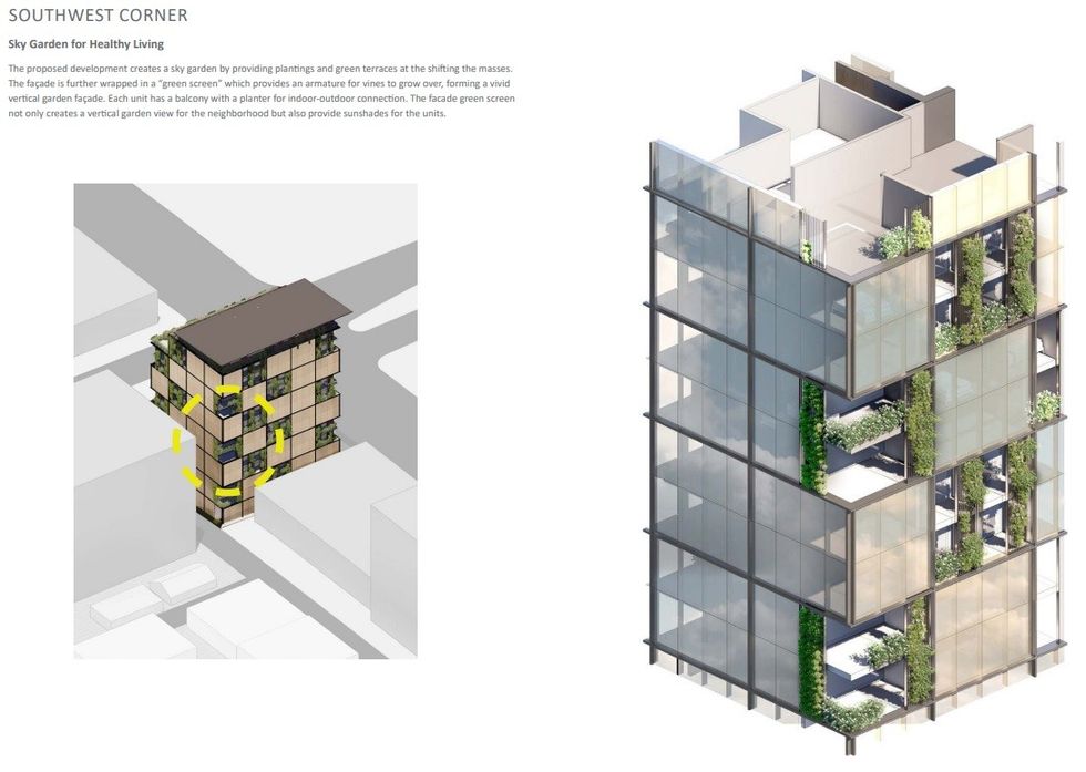 Renderings of the condo building proposed for 1010 W King Edward Avenue.