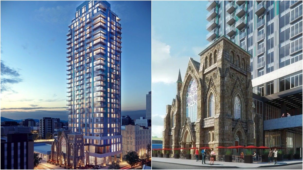 Renderings of The Connolly, which was planned for 98 James Street South in Hamilton, Ontario.