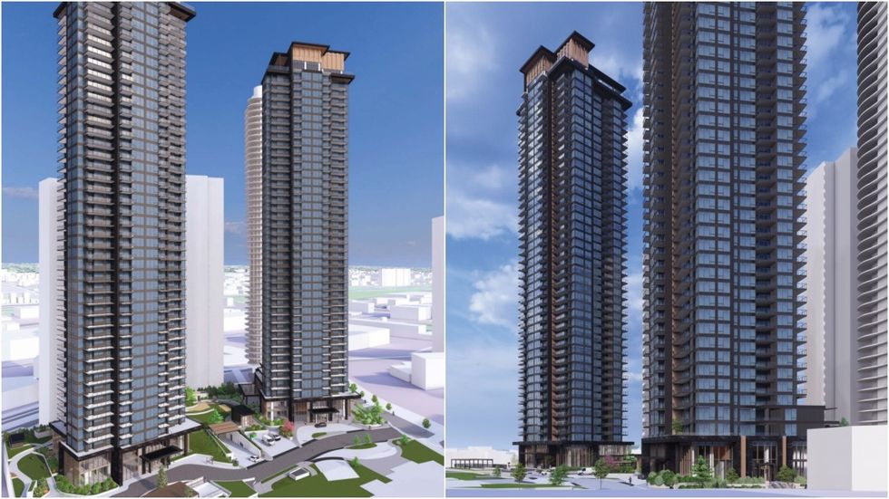 Renderings of the first two towers of Bassano.