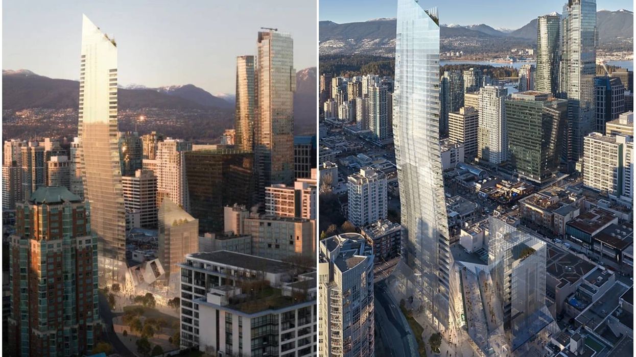 Renderings of the previous proposal for 1045 Haro Street in Vancouver.