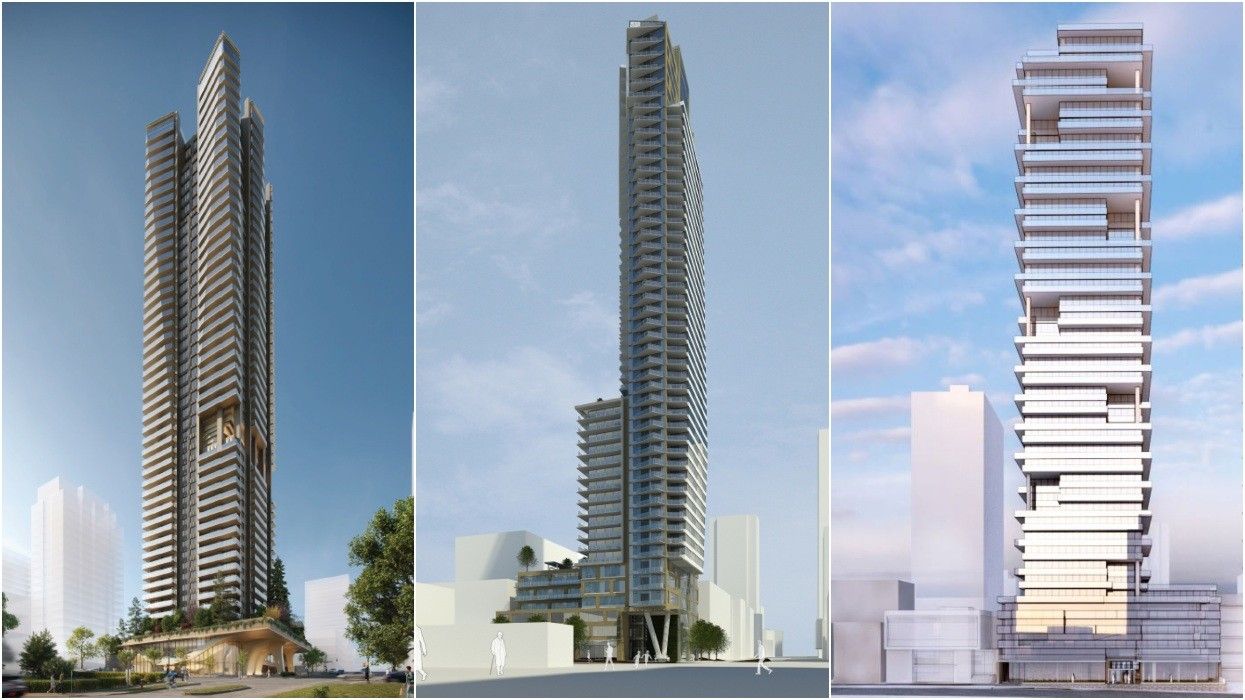 Renderings of the three projects.