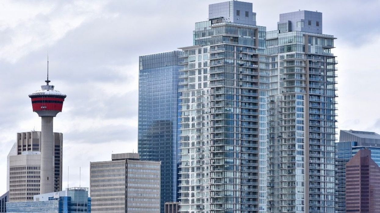 Residential high-rises in Calgary.