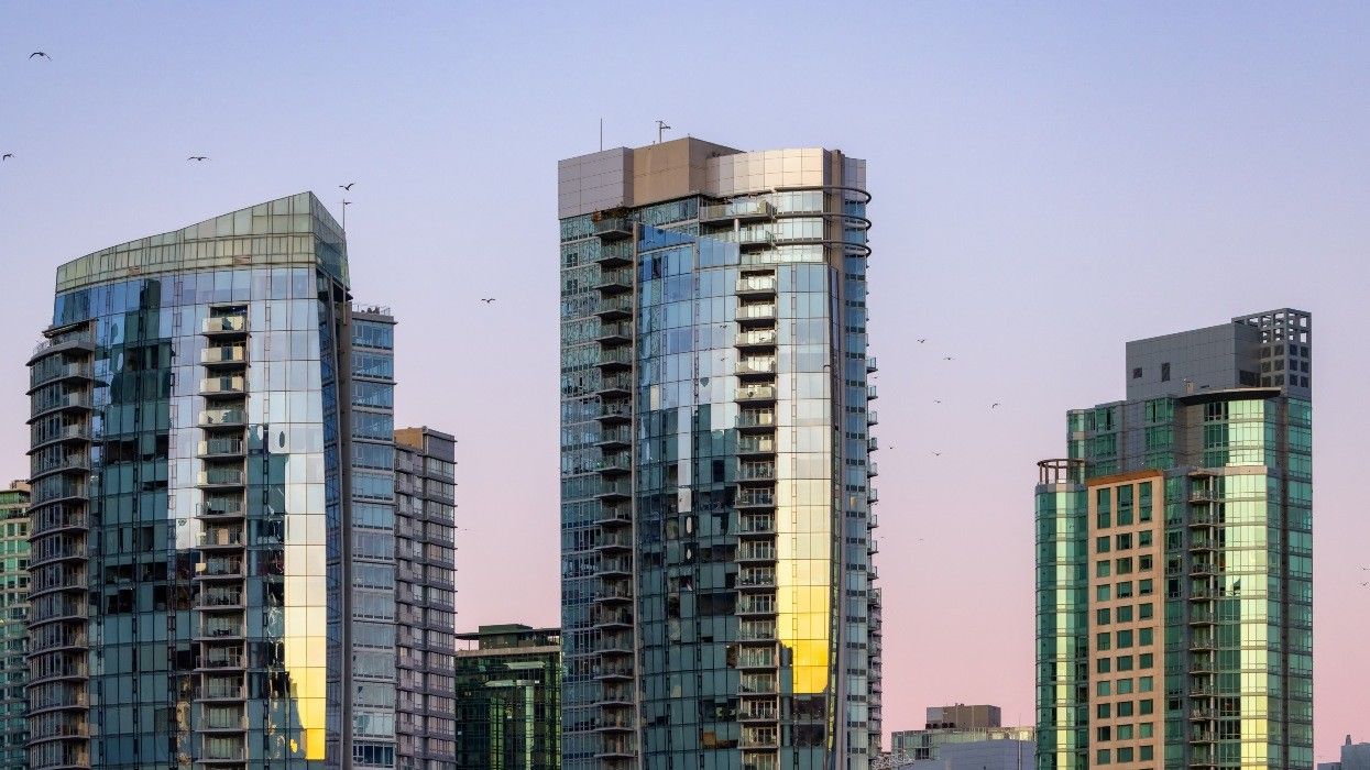 Residential high-rises in Vancouver.