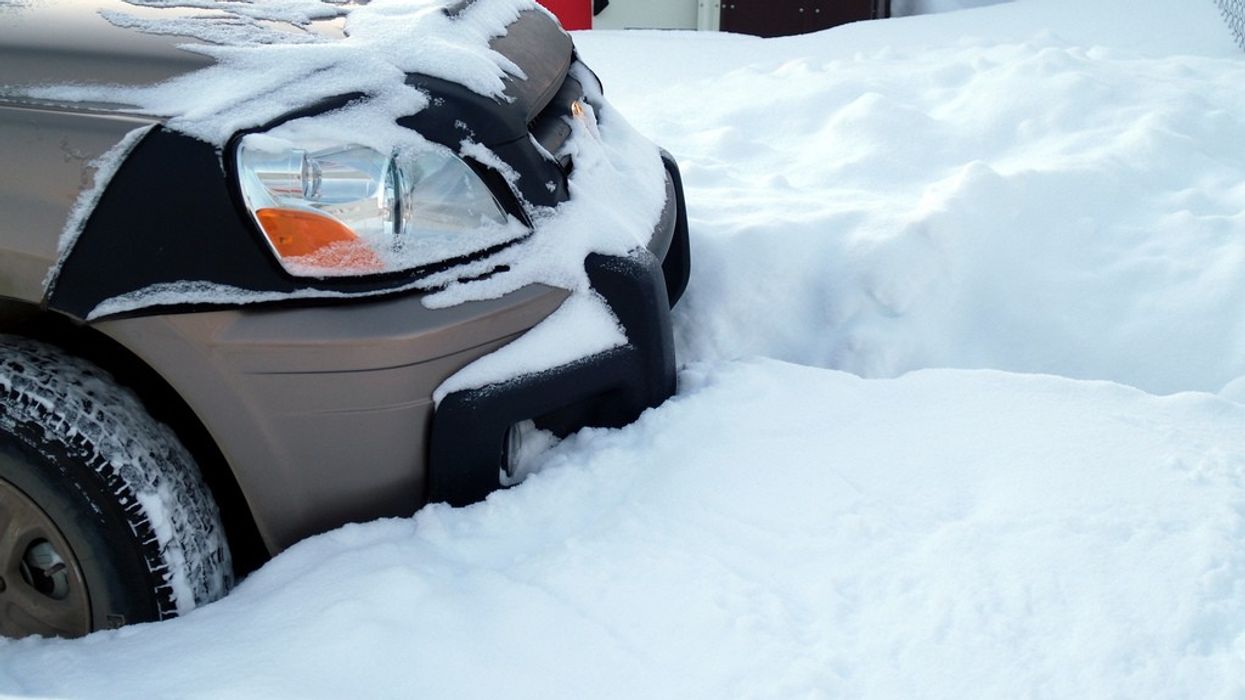 Snow covered driveway