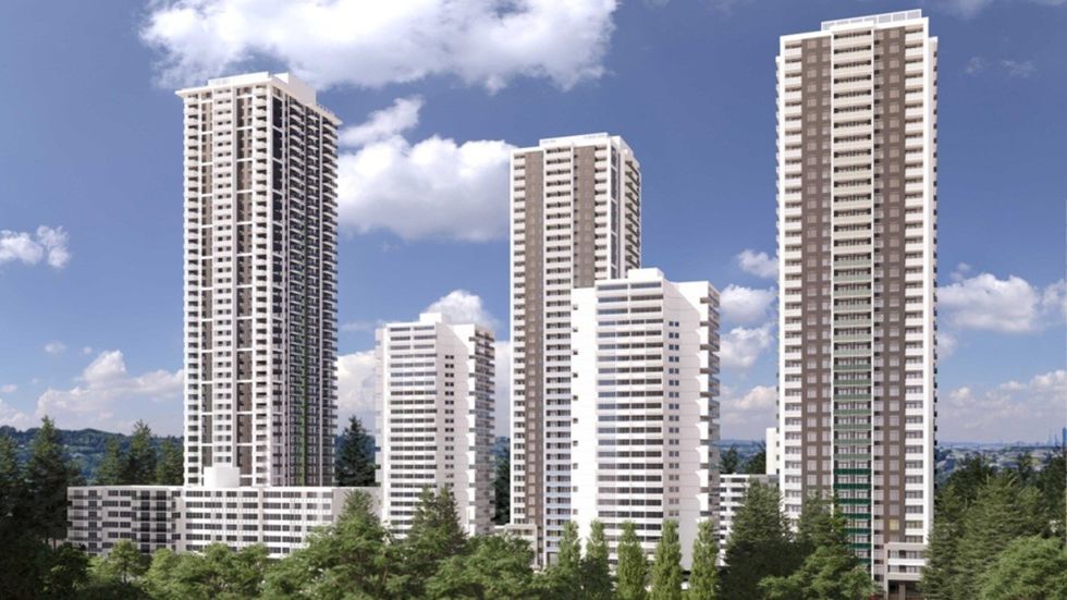 Starlight Investments is proposing three new infill towers at Lougheed Village, located at 9500 Erickson Drive in Burnaby.