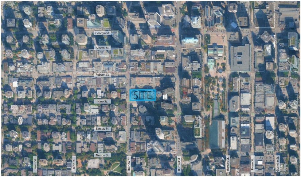 The 1045 Haro Street site in Vancouver.
