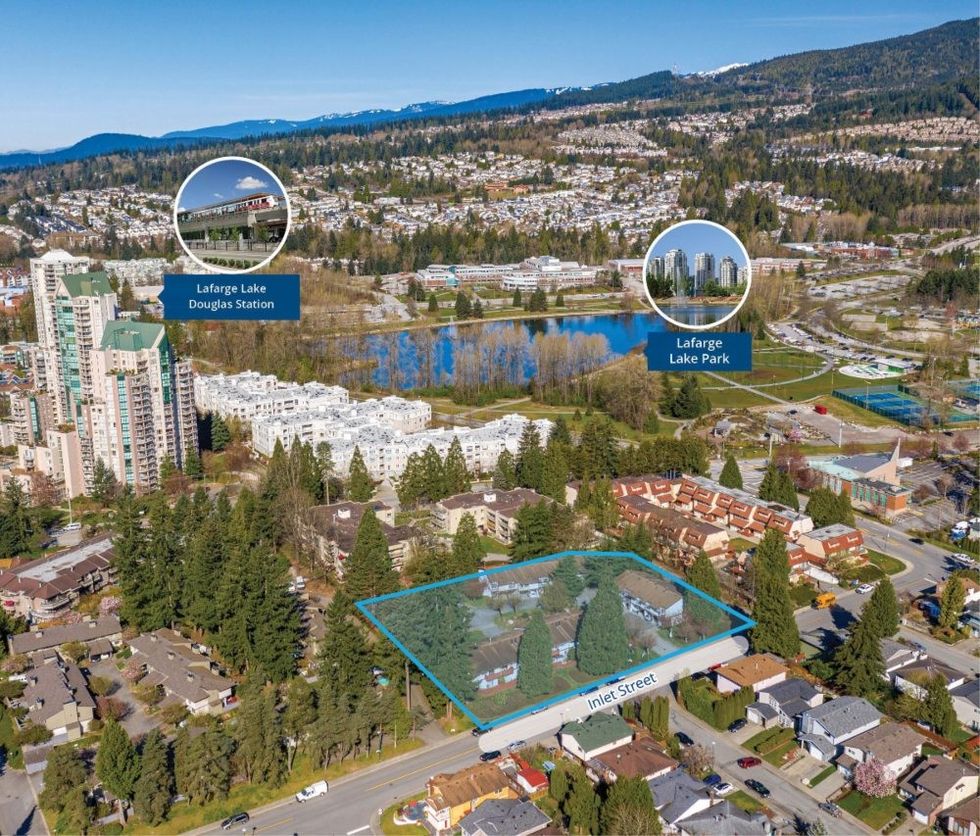 The 1184 Inlet Street site in Coquitlam, near Lafarge Lake.