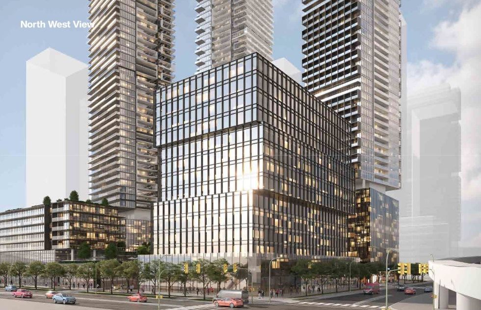 The 13-storey office tower planned for Phase Four of the Civic District.