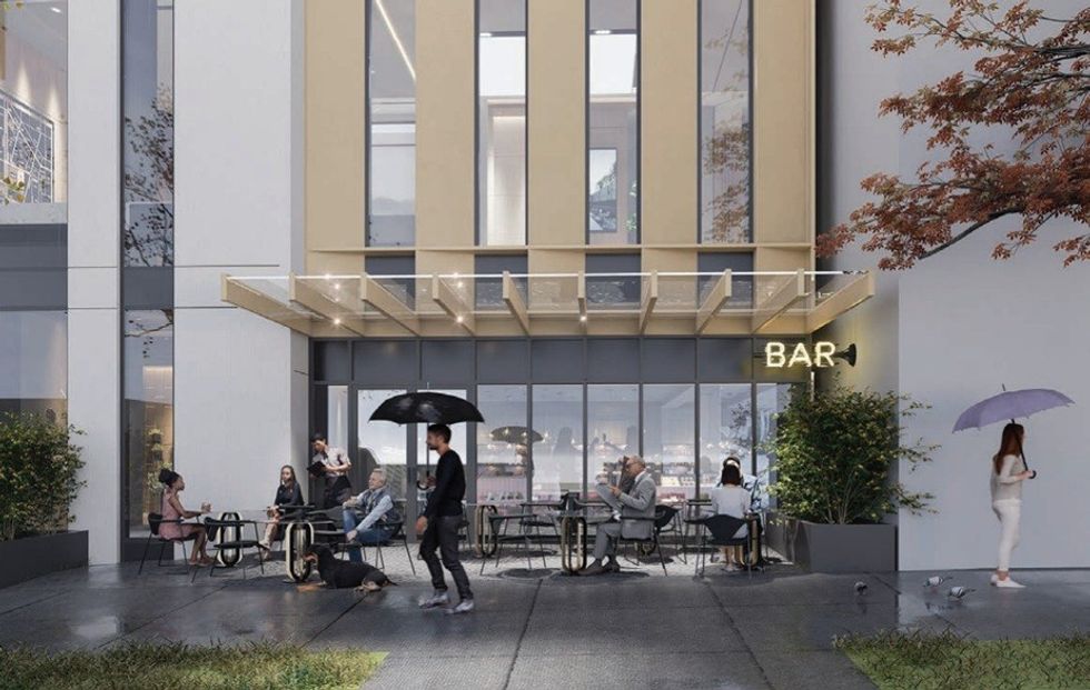 The 16-storey hotel proposed for 888 W 8th Avenue in Vancouver. 