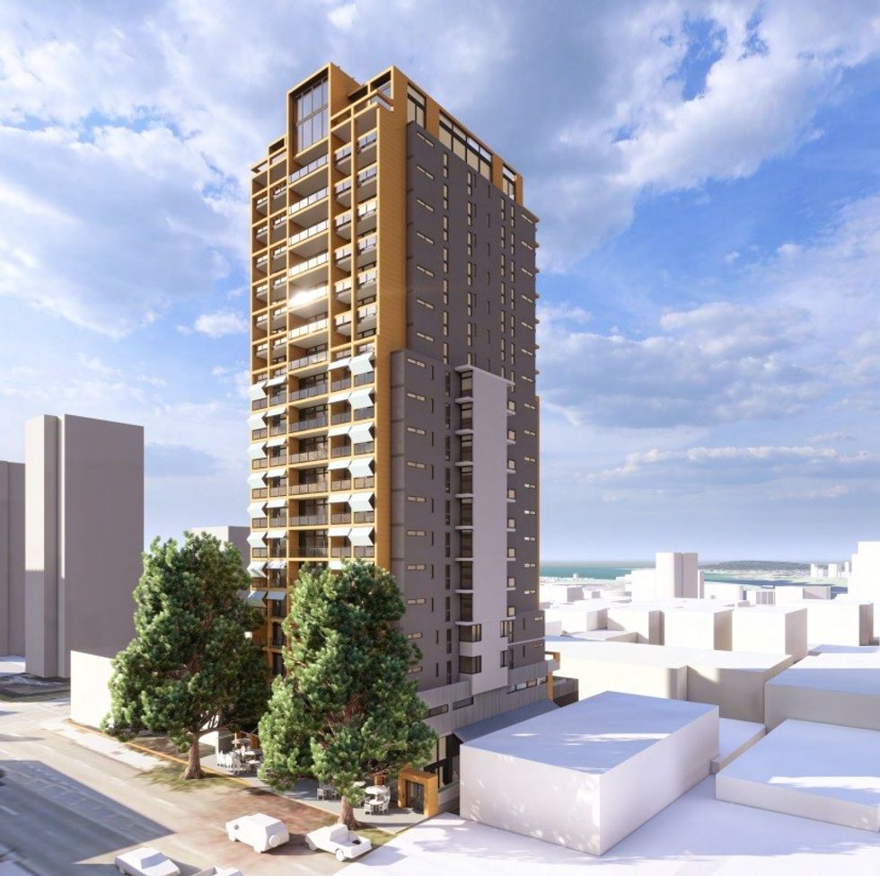 The 22-storey building proposed for 1365 W 12th Avenue.