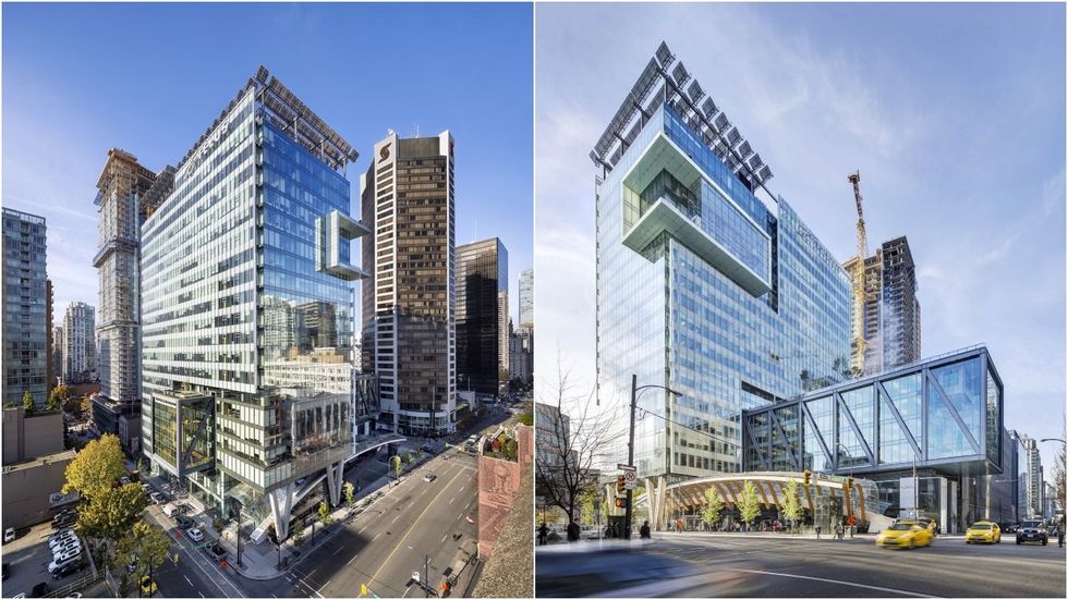 The 24-storey Telus Garden office building at 510 W Georgia Street in Vancouver.