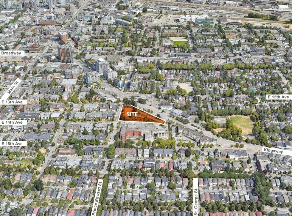 The 2950 Prince Edward Street site and its surrounding context.