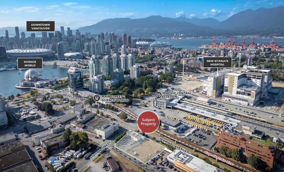 The 306 Terminal Avenue site in Vancouver and its surrounding context.