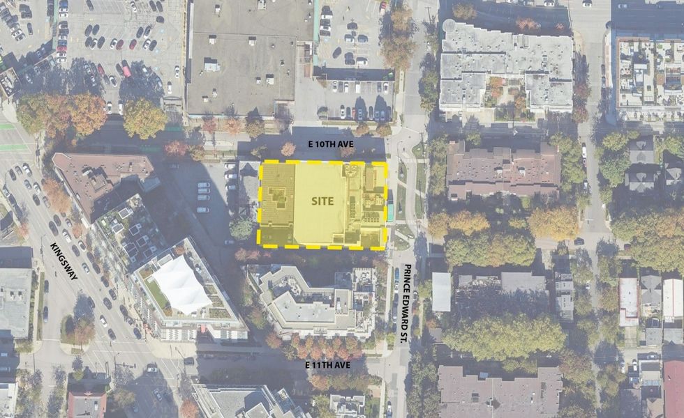 The 354-380 W 10th Avenue site in East Vancouver.
