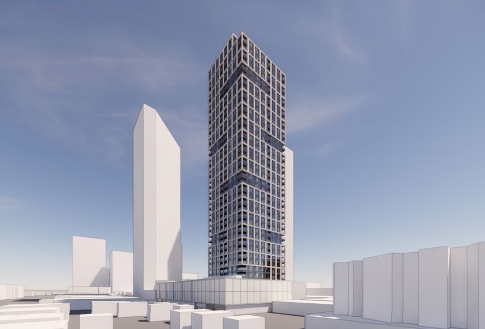 The 40-storey rental tower proposed for 1355 St. Paul Street in Kelowna.