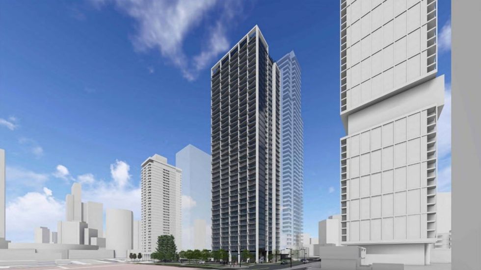 The 40-storey tower proposed for 5978 Wilson Avenue in Burnaby.