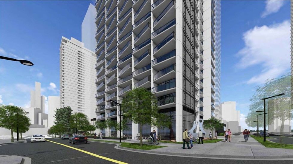 The 40-storey tower proposed for 5978 Wilson Avenue in Burnaby. 