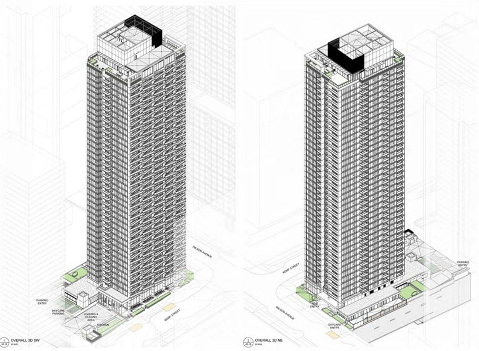 The 40-storey tower proposed for 5978 Wilson Avenue in Burnaby.