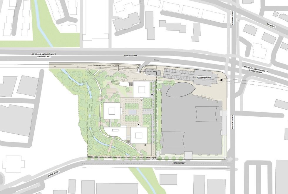 The 5502 Lougheed Highway site in Burnaby, next to Holdom Station.