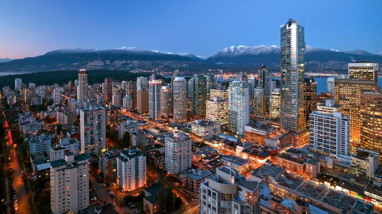 The 62-storey Shangri-La Vancouver at 1128 W Georgia Street.