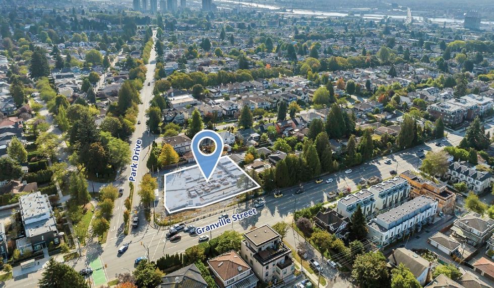 The 7576 Granville Street (1488 Park Drive) site in Vancouver.