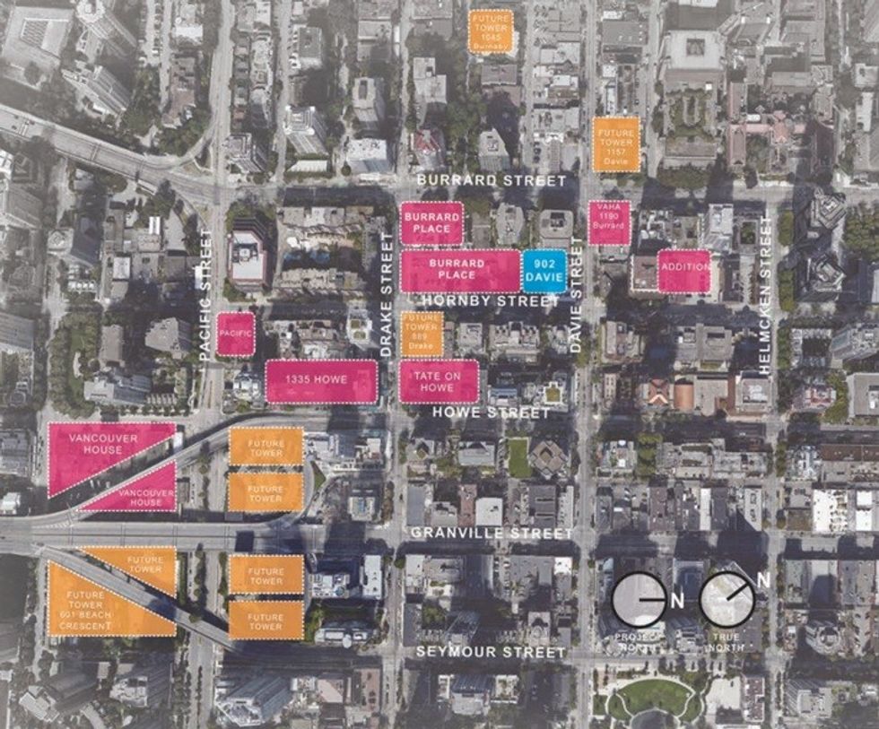 The 904-920 Davie Street (902 Davie Street) site in Vancouver.