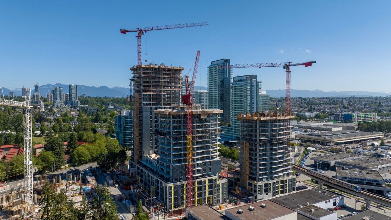 The Ashley Mar co-op housing project under construction in Vancouver in July 2024.