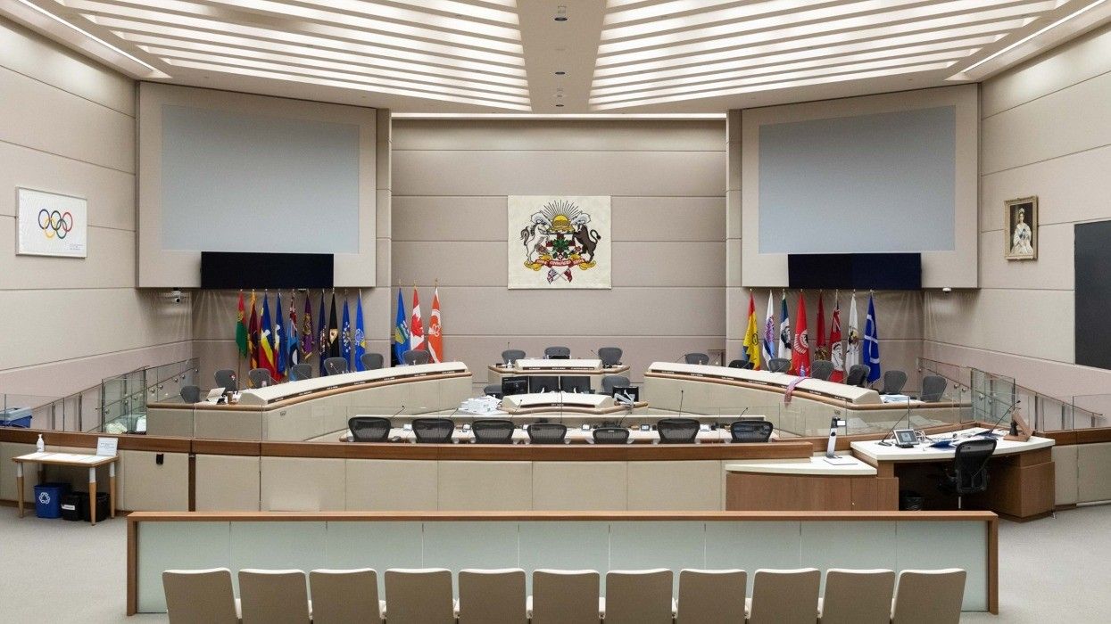 The Calgary City Council chamber.